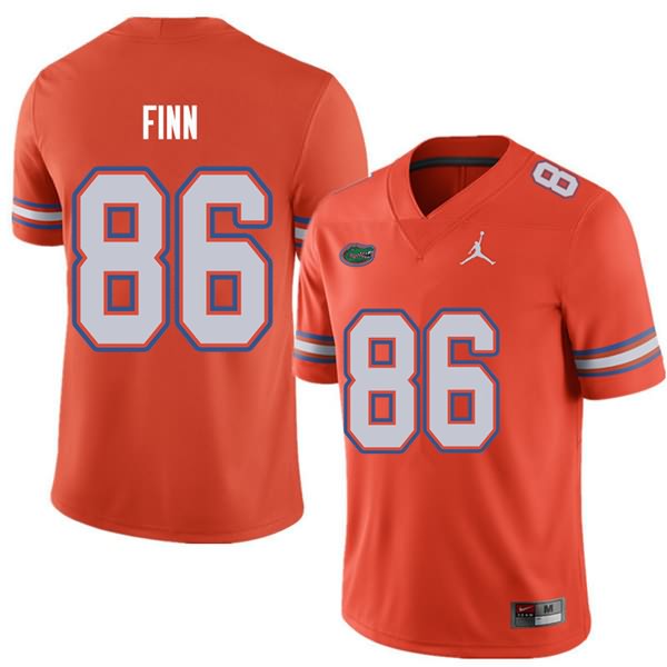 Men's NCAA Florida Gators Jacob Finn #86 Stitched Authentic Jordan Brand Orange College Football Jersey KMT4365OC